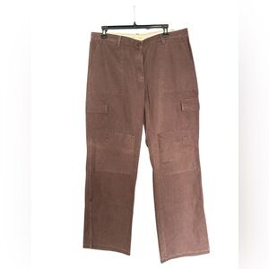 Aventura dark brown organic Cargo Pants size 12 NWT